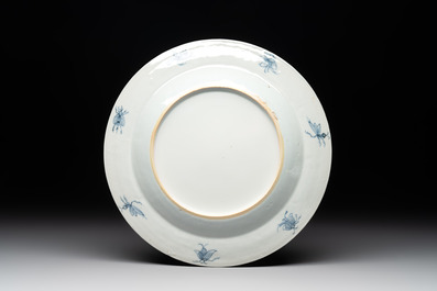 A Chinese Imari-style 'Parasol Ladies' plate after Cornelis Pronk, Qianlong