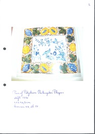 A pair of rectangular Dutch Delft 'mixed technique' plaques, 1st quarter 18th C.