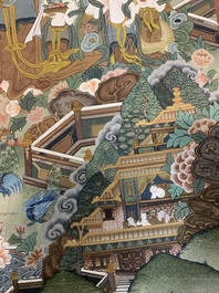A Tibetan thangka depicting White Tara, 18/19th C.