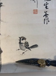 In the manner of Qi Gong 啟功 (1912-2005) and Lu Bi 律碧 'Calligraphy' and 'Bamboo', ink on paper