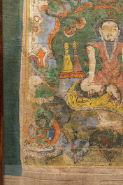 Three Tibetan thangkas, 19/20th C.