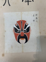 Mei Lanfang 梅蘭芳 (1894-1961): 'Peking opera masks', ink and colour on paper