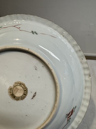 A pair of Chinese famille verte 'phoenixes' plates, Kangxi