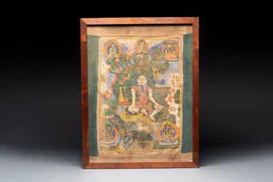 Three Tibetan thangkas, 19/20th C.