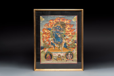 Three Tibetan thangkas, 19/20th C.