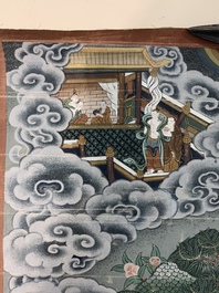 A Tibetan thangka depicting White Tara, 18/19th C.