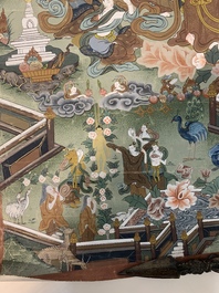 A Tibetan thangka depicting White Tara, 18/19th C.