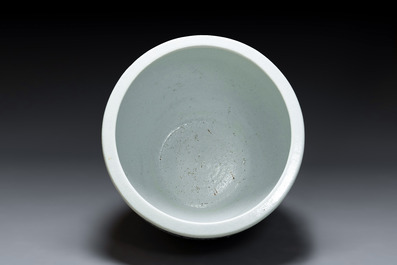 A massive Chinese blue and white 'Bajixiang' fish bowl, Qianlong