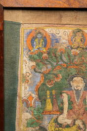 Three Tibetan thangkas, 19/20th C.