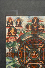 Three Tibetan thangkas, 19/20th C.