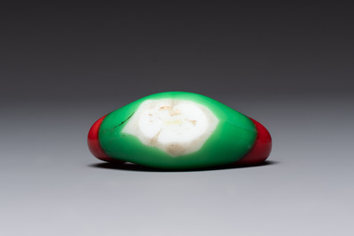 Six Chinese porcelain and glass brush rests, 19/20th C.