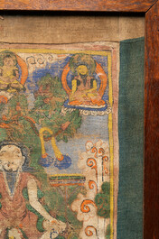 Three Tibetan thangkas, 19/20th C.
