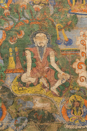 Three Tibetan thangkas, 19/20th C.