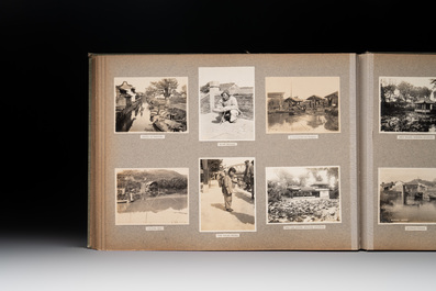 A photo album with sights, landmarks and people of Shanghai, 19/20th C.