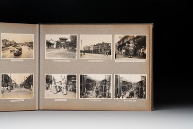 A photo album with sights, landmarks and people of Shanghai, 19/20th C.
