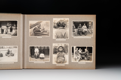A photo album with sights, landmarks and people of Shanghai, 19/20th C.