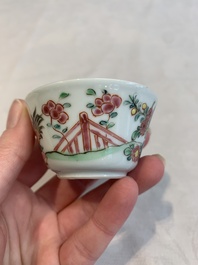 12 Chinese famille rose 'rooster' cups, Yongzheng/Qianlong