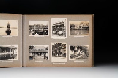 A photo album with sights, landmarks and people of Shanghai, 19/20th C.