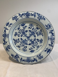 Two Chinese blue and white dishes and a plate, Yongzheng and later