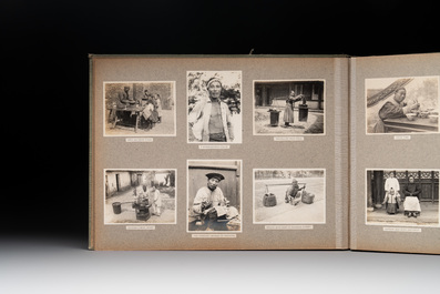 A photo album with sights, landmarks and people of Shanghai, 19/20th C.