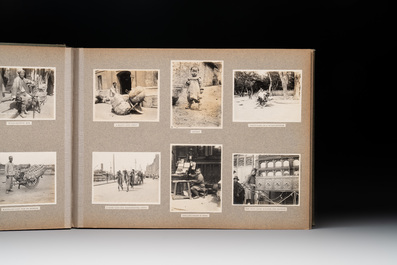 A photo album with sights, landmarks and people of Shanghai, 19/20th C.