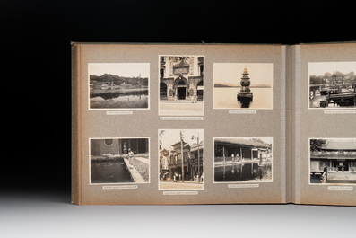 A photo album with sights, landmarks and people of Shanghai, 19/20th C.