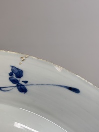 A Chinese blue and white armorial dish with the arms of Pelgrom for the Dutch market, Kangxi