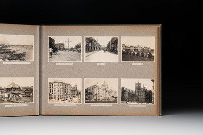 A photo album with sights, landmarks and people of Shanghai, 19/20th C.