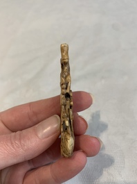 Four Chinese ivory carvings, 18th C.