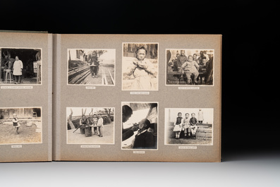 A photo album with sights, landmarks and people of Shanghai, 19/20th C.