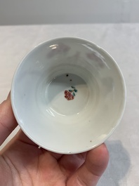 12 Chinese famille rose 'rooster' cups, Yongzheng/Qianlong