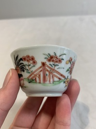 12 Chinese famille rose 'rooster' cups, Yongzheng/Qianlong