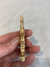 Four Chinese ivory carvings, 18th C.