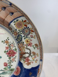 A pair of Chinese famille rose 'Lan Caihe' dishes, Yongzheng