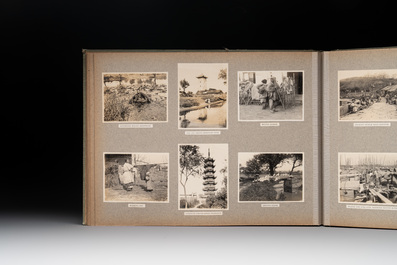 A photo album with sights, landmarks and people of Shanghai, 19/20th C.