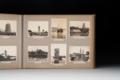 A photo album with sights, landmarks and people of Shanghai, 19/20th C.