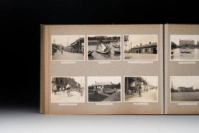 A photo album with sights, landmarks and people of Shanghai, 19/20th C.