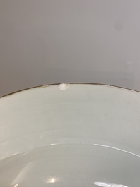 Two Chinese blue and white dishes and a plate, Yongzheng and later