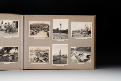A photo album with sights, landmarks and people of Shanghai, 19/20th C.