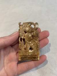 Four Chinese ivory carvings, 18th C.