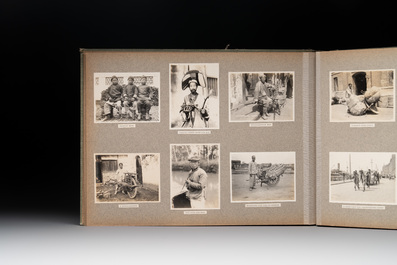 A photo album with sights, landmarks and people of Shanghai, 19/20th C.