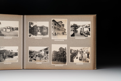 A photo album with sights, landmarks and people of Shanghai, 19/20th C.