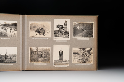 A photo album with sights, landmarks and people of Shanghai, 19/20th C.