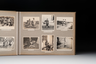 A photo album with sights, landmarks and people of Shanghai, 19/20th C.