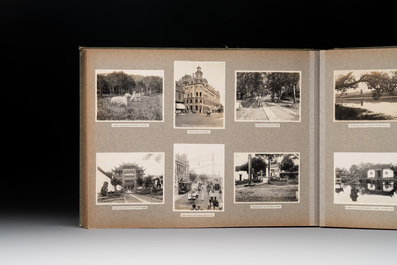 A photo album with sights, landmarks and people of Shanghai, 19/20th C.