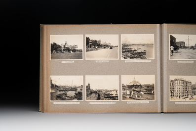 A photo album with sights, landmarks and people of Shanghai, 19/20th C.