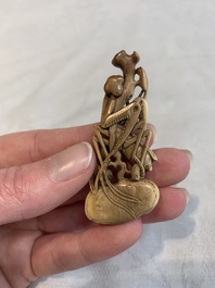 Four Chinese ivory carvings, 18th C.