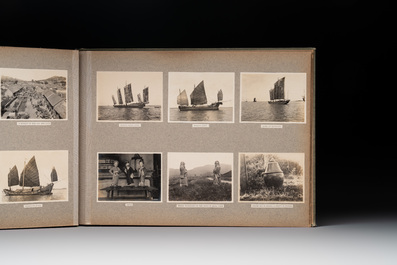 A photo album with sights, landmarks and people of Shanghai, 19/20th C.