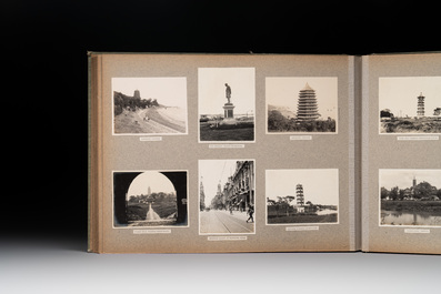 A photo album with sights, landmarks and people of Shanghai, 19/20th C.