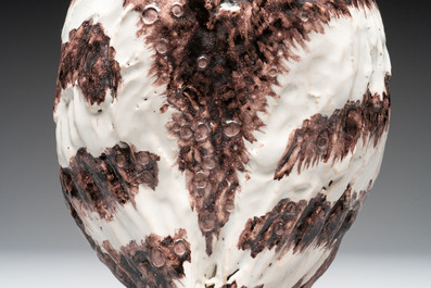 A polychrome Brussels faience duck-shaped tureen and cover, 2nd half 18th C.